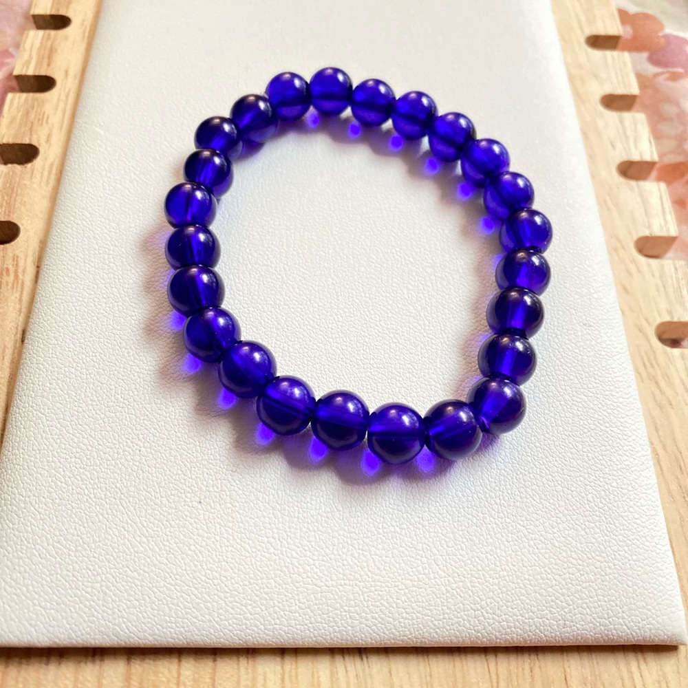 Vibrant Blue Beaded Bracelet
